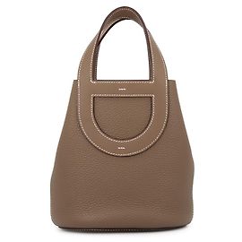 Hermès Bolso Tote Hermes Kara In the Loop 18 en Etoupe Gray Gris pardo
