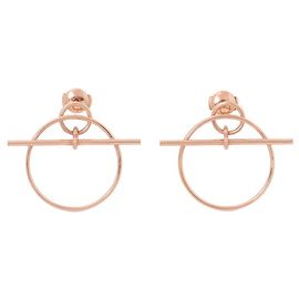 Hermès Pendientes Kara Stud en oro rosa de 18K Hermes Otro
