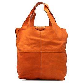 Givenchy Orange Leather George V Tote Orange