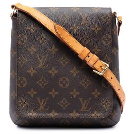Louis Vuitton Marrom Monogram Musette Salsa PM Alça Curta Marrom