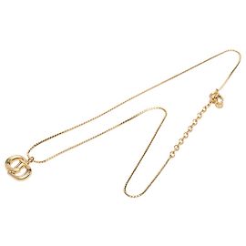 Colar com pingente Dior Gold com logotipo CD banhado a ouro Dourado
