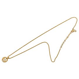 Collier pendentif Dior Gold avec logo CD plaqué or Doré
