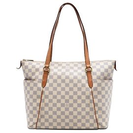 Louis Vuitton White Damier Azur Totally MM Weiß