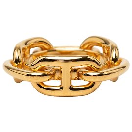 Hermès Gold Vergoldeter Regate Schalsring Golden