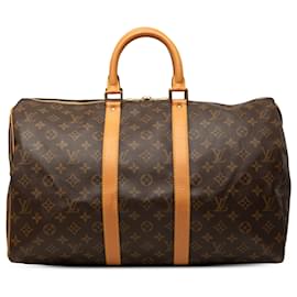 Louis Vuitton Marrom Monogram Keepall 45 Marrom