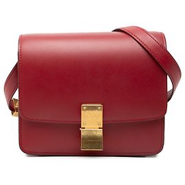 Céline Celine Red Small Calfskin Classic Box Rouge