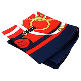Hermès Red Eperon d Or 90 Altro Blu navy