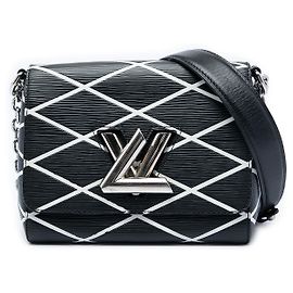Louis Vuitton Black Epi Malletage Twist Nero
