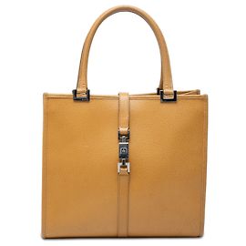 Bolsa Jackie em couro de bezerro marrom Gucci Marrom Caramelo