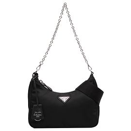Borsa Prada Black Saffiano Trimmed Re Nylon Re Edition 2005 Nero