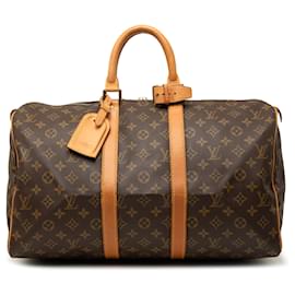 Louis Vuitton Marrom Monogram Keepall 45 Marrom