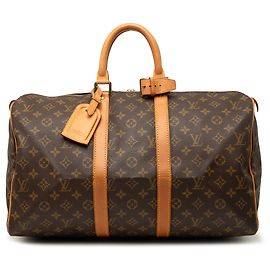 Louis Vuitton Marrone Monogram Keepall 45 Marrone