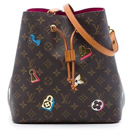 Louis Vuitton Marrom Monogram Love Lock Neonoe MM Marrom