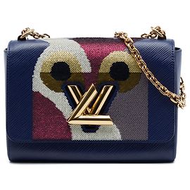 Louis Vuitton Blue Epi Owl Twist MM Blu Blu navy
