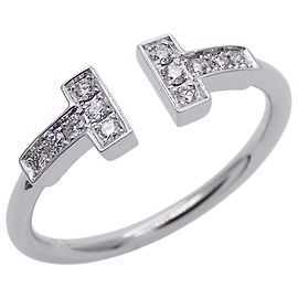 Tiffany & Co. 18K White Gold Band Ring Golden
