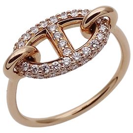 Hermès Hermes Pink Gold Band Ring Golden
