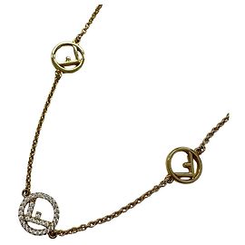 Fendi Gold Plated Necklace Golden