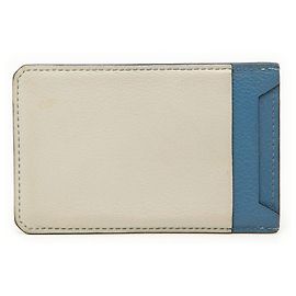 Hermès Hermes City 4CC Kartenetui Beige Marineblau