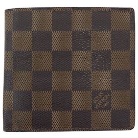 Cartera Louis Vuitton Damier Marco Castaño Marrón oscuro Damier ebene