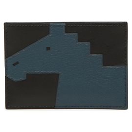 Hermès Hermes Cheval Pict Kartenetui Schwarz Marineblau