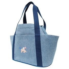 Hermès Tote Bag Animaux Natte Hermes Blu
