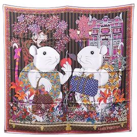 Sciarpa Louis Vuitton Monogram Carre Rat Animals Monogramma
