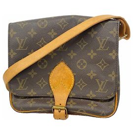 Borsa a Spalla Louis Vuitton Monogram Cartouchiere MM Marrone