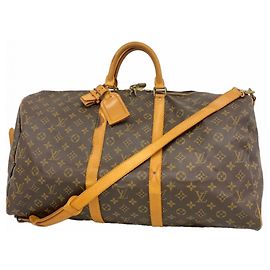 Louis Vuitton Boston Monogram Keepall Bandoulière 55 Marrom