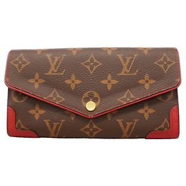 Louis Vuitton Monogram Portefeuille Sarah Retiro Long Wallet Fuschia