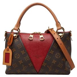 Louis Vuitton Monogram V Tote BB Handtasche Braun Fuschia Monogramm