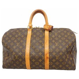Bolso Louis Vuitton Boston Monogram Keepall 45 Castaño