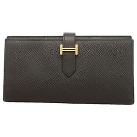 Cartera larga Hermès Bearn Soufflet Negro