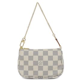 Louis Vuitton Damier Azur Mini Pochette Accessoires Blanco Azul