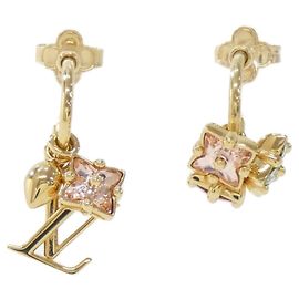 Boucles d'oreilles Bouclédreilles Louis Vuitton Marron Doré Vert clair