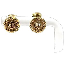 Orecchini Dior Circle Wreath Gold GP D'oro Metallico