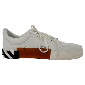 Off White Baskets vulcanisées Off-White en toile blanche Blanc Écru