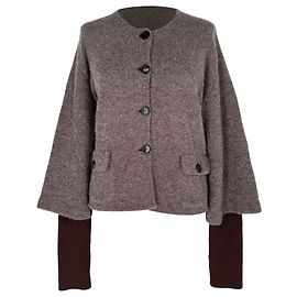 Christian Dior Strickjacke aus brauner Wolle Braun Rot