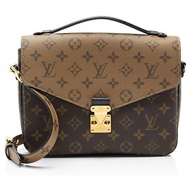 Bolsa de Ombro Louis Vuitton Reverse Monogram Pochette Metis Marrom