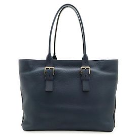 Sac cabas en cuir Taurillon bleu marine Louis Vuitton Bleu