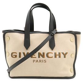 Sac Tote de lona e couro com logotipo Bond Givenchy Cinza