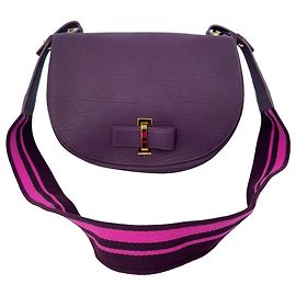 Bolsa de sela Le Mutin Delvaux em couro de bezerro violeta Roxo