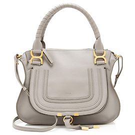 Sac Marcie moyen en cuir de veau Chloé Gris