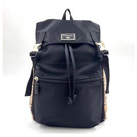Burberry Leather Nylon Backpack Black