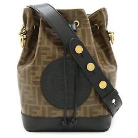 Borsa a secchiello Fendi Zucca Mon Tresor Marrone