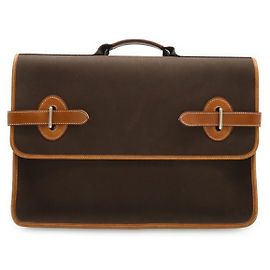 Hermès Pasta de couro Hermes Buenaventura MM Marrom