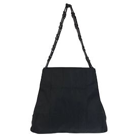 Bolsa de ombro em nylon Prada Tessuto com logotipo triangle Preto