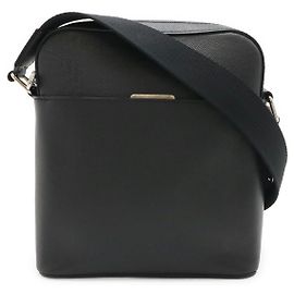 Louis Vuitton Taiga Anton Lederschultertasche Schwarz