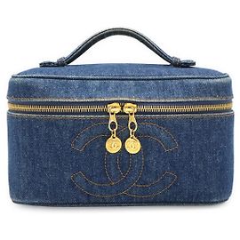 Beauty case vanity in denim Chanel Blu