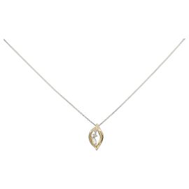 Autre Marque Colar de diamante e pedra da lua Au750 Dourado
