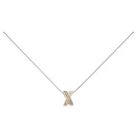 Autre Marque Collar de oro rosa K10 y diamantes Rosa